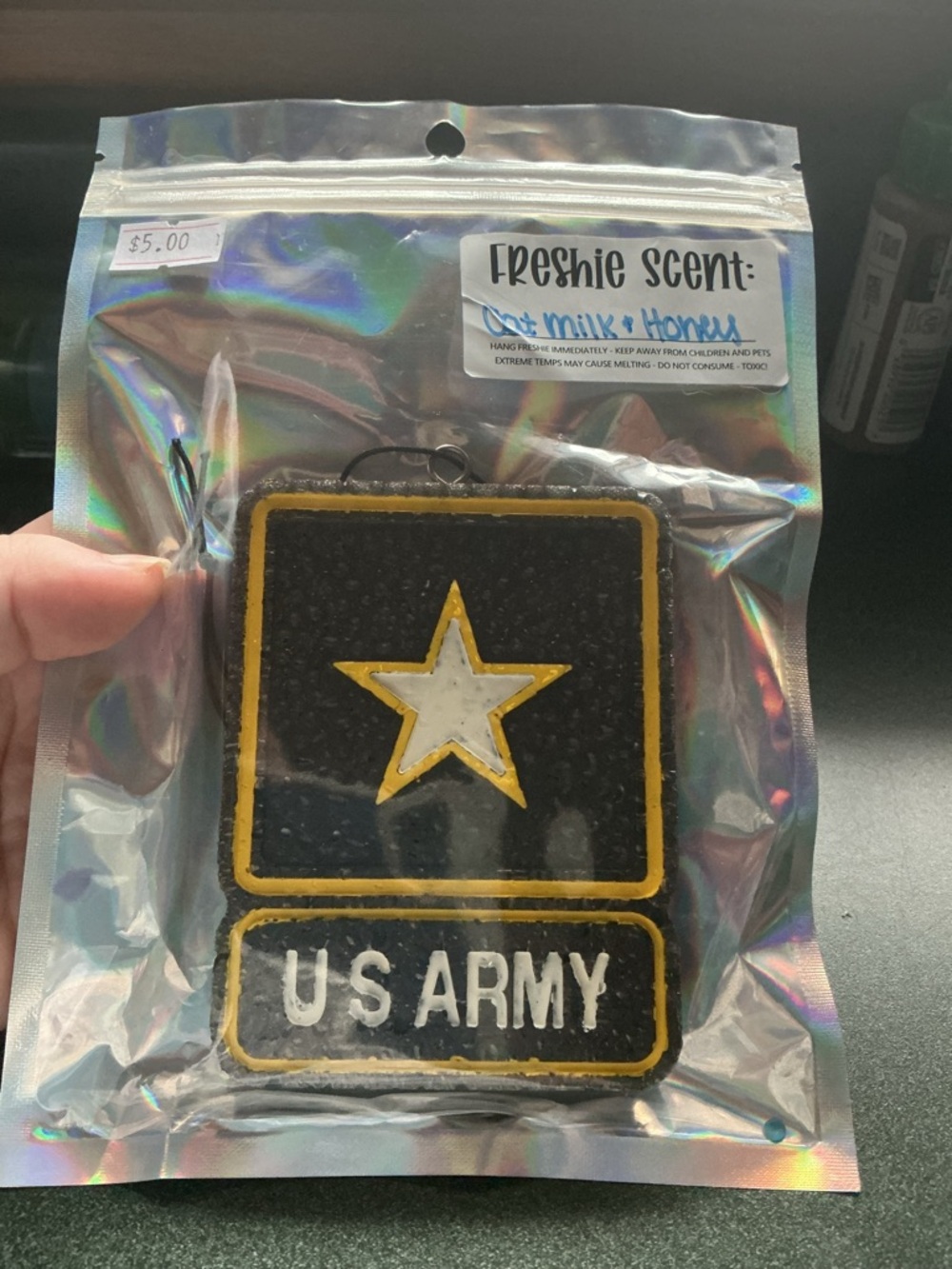 US Army Car Freshener - Oatmeal Milk & Honey